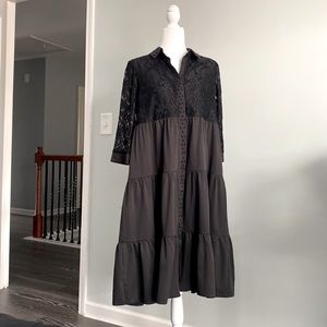 Women’s black midi dress